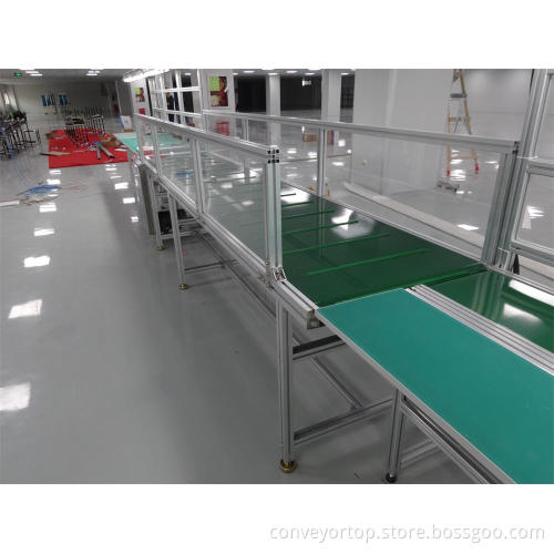 Customized Aluminum Frame Belt Conveyor with Side Wall